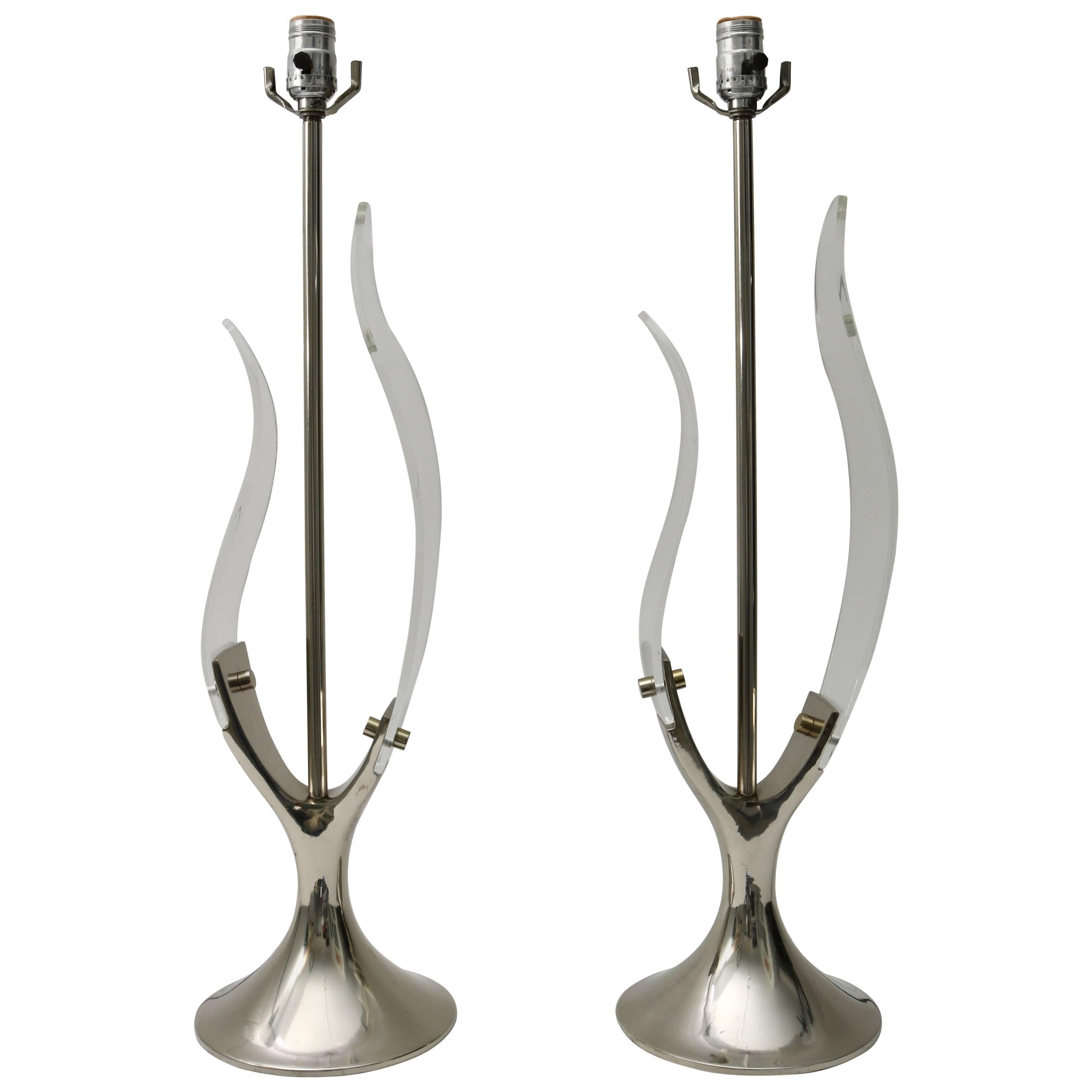 Paar „Tulip“-Tischlampen von Laurel Lamp Company