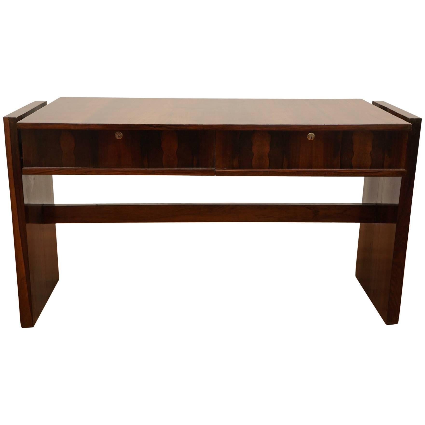 Rosewood Desk in the Manner of Joaquim Tenreiro For Sale