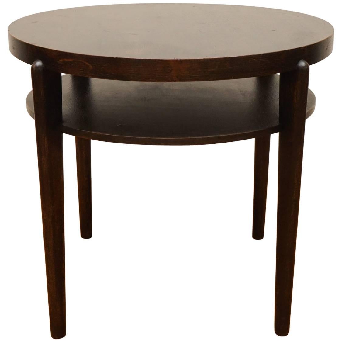 Wooden Round Side Table For Sale