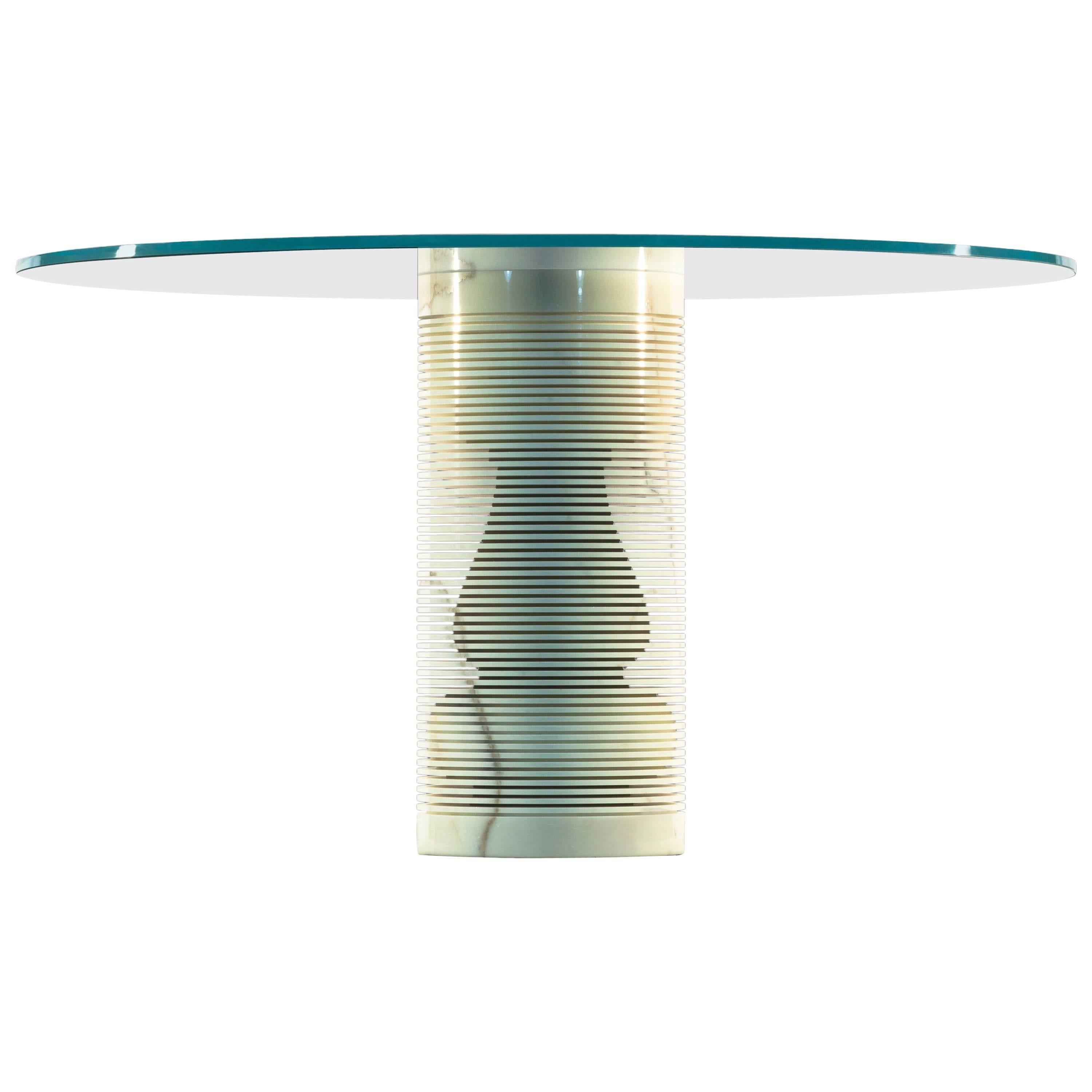 Introverso Marble Table by Paolo Ulian & Moreno Ratti for Carrara Design Factory For Sale