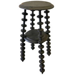 19th Century American Spool Pedestal Table 2