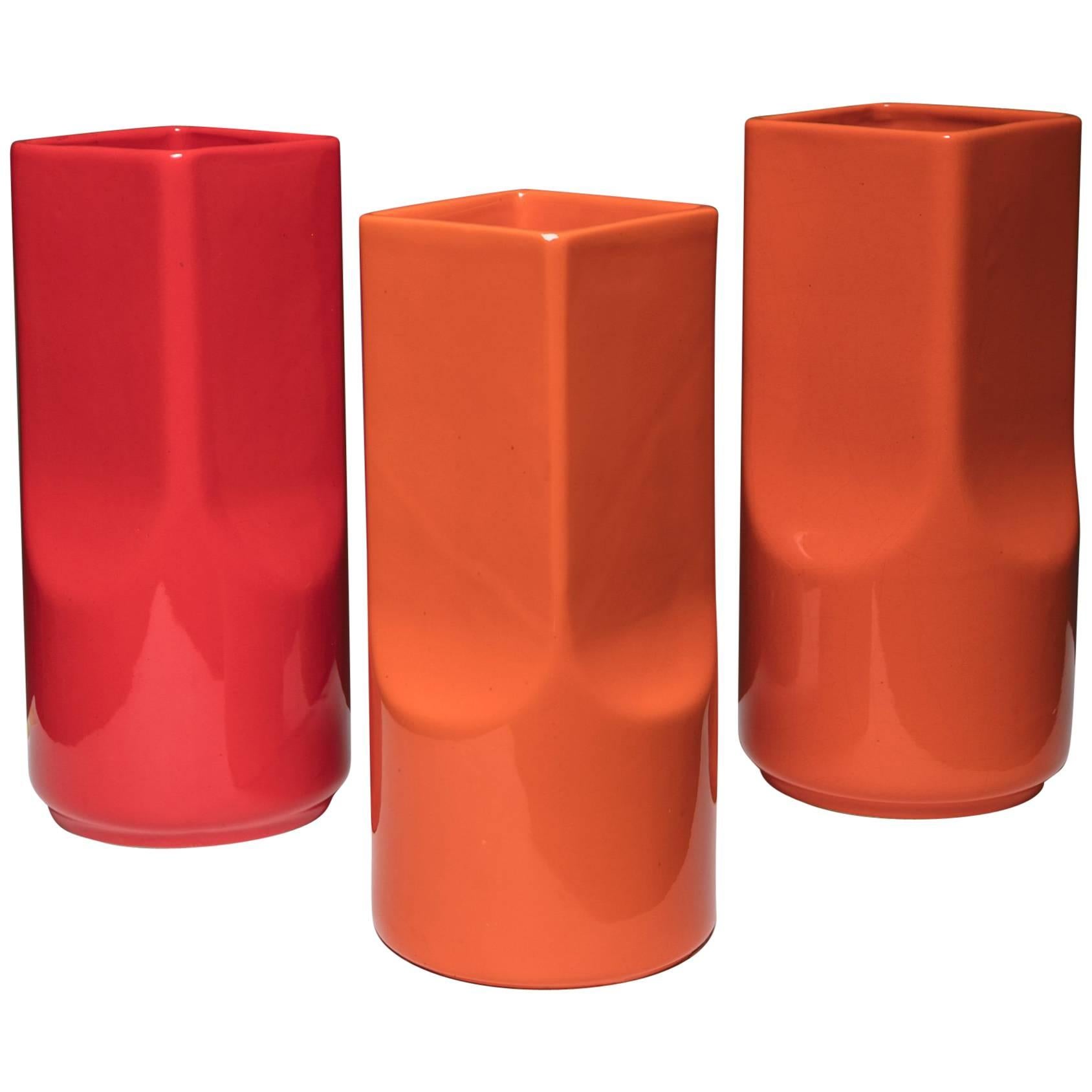 Set of Three Ceramic Vases by Studio O.P.I. for Gabbianelli