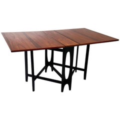 Retro Bendt Winge Drop-Leaf Rosewood Table, circa 1960