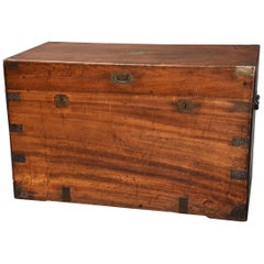 Late 19th Century Military Camphor Wood Travelling Trunk of Good Patina