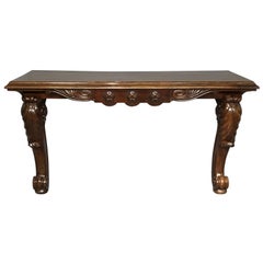 Large 19th Century Mahogany Console Table in the Manner of George Smith