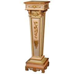 20th Century Italian Lacquered and Golden Column