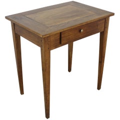 Antique Walnut Side Table with Cherry Base