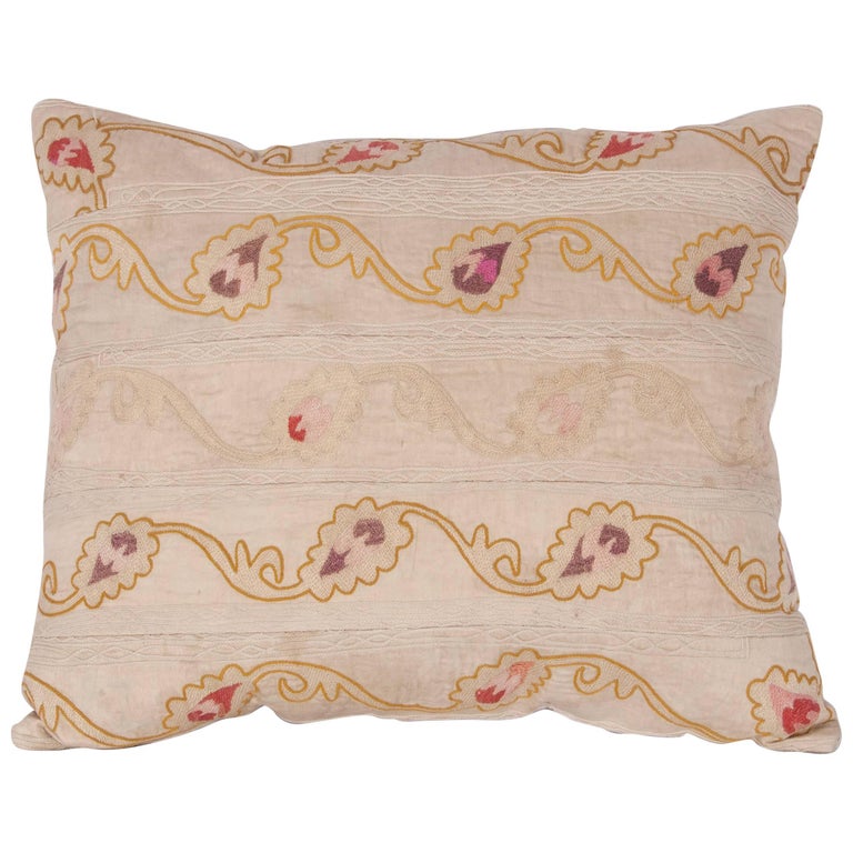 Pillow Case Made Out of an Early20th Century Uzbek Samarkand Suzani