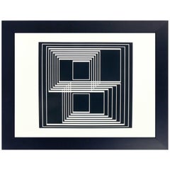 Black and White Lithograph by Josef Albers from Formulation and Articulation 5