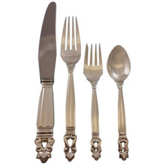 Acorn by Georg Jensen Sterling Silver Flatware Set 12 Service 48 Pieces Dinner 7