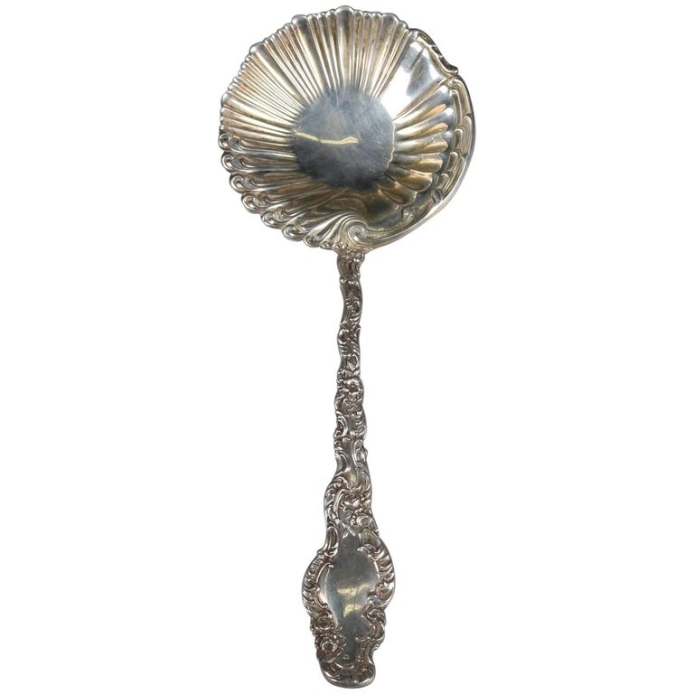 Antique Sterling Silver Soup Ladle by B.K. and Co, 19th Century at 1stDibs