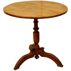 Solid Yew Wood Tripod Table