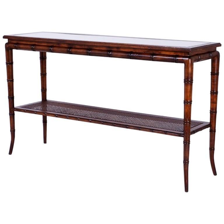 Mid-Century British Colonial Sofa Style Table