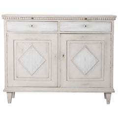 19th Century Painted Swedish Buffet Cabinet 12