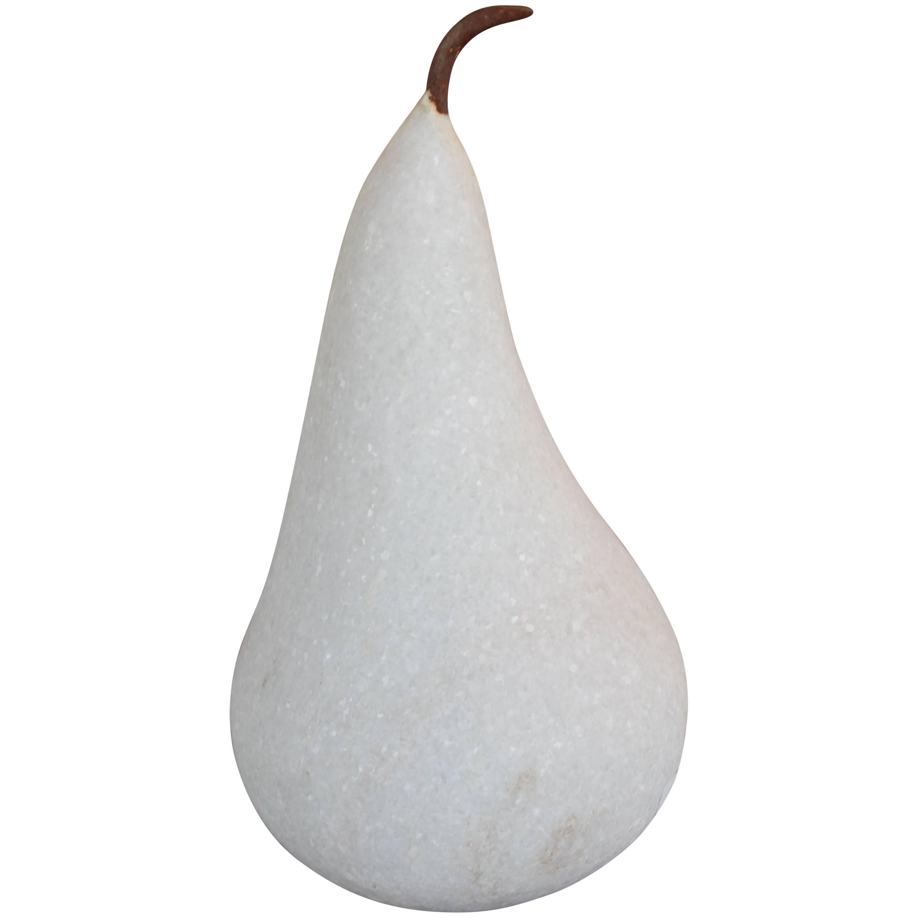 Large Marble Pear with Iron Stem