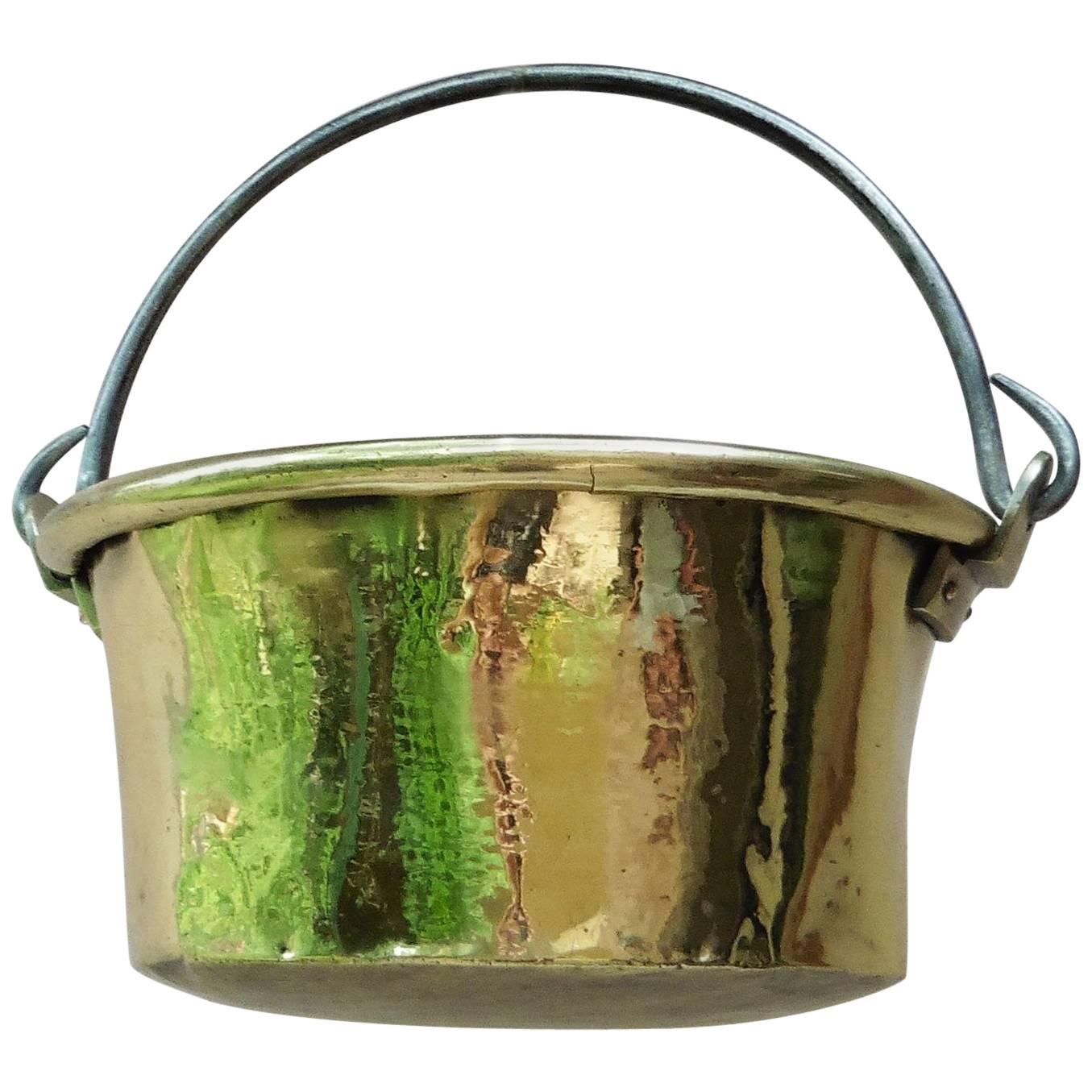 Early 19th Century French Yellow Copper Cauldron