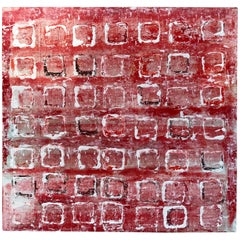 Acrylique sur panneau « Squares III » de l'artiste réputé John Szabo