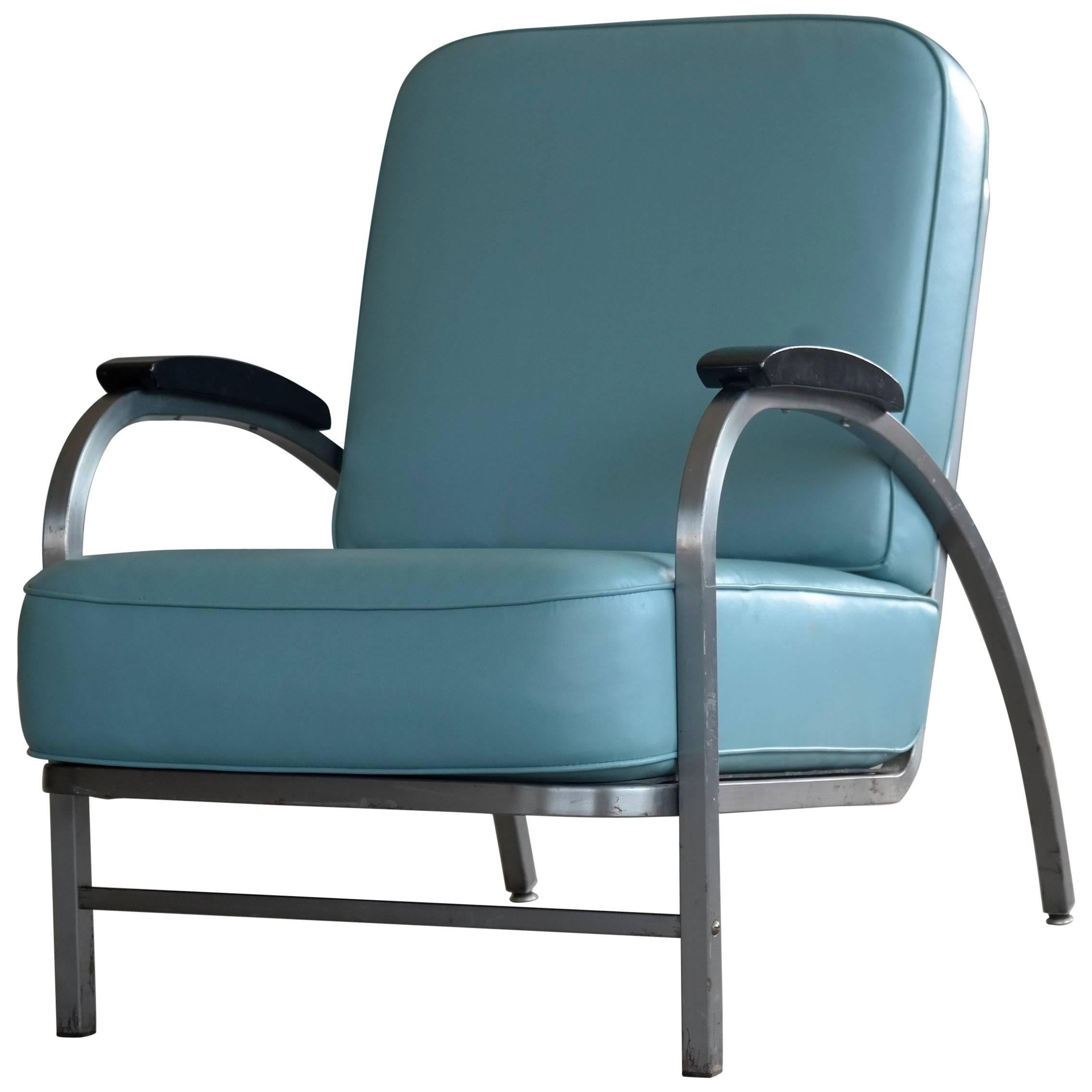 Art Deco Lounge Chair Model Flatiron for Rehab Furniture, USA
