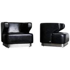 1970s Pair of "Cheval" Armchairs by Moscatelli for Formanova