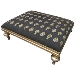 Ottoman Coffee Table with Vintage Moorish Textile Upholstery from Lebanon