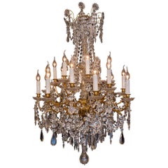 Late 19th Century Ormolu and Crystal Chandelier Sign by Baccarat, circa 1890