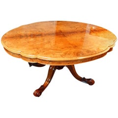 Victorian Walnut Shaped Loo Table