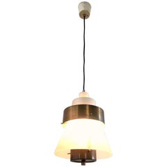 Brass and Plexiglass Pendant by Stilnovo, Italy, 1950s 8