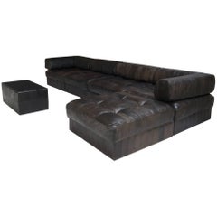 De Sede Sofa DS 88 with Patchwork Upholstery, Six-Elements