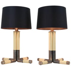 Silver and Avoriolina Lamps by Banci 2