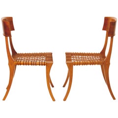 T.H. Robsjohn-Gibbings Original Pair of Klismos Chairs by Saridis of Athens 8