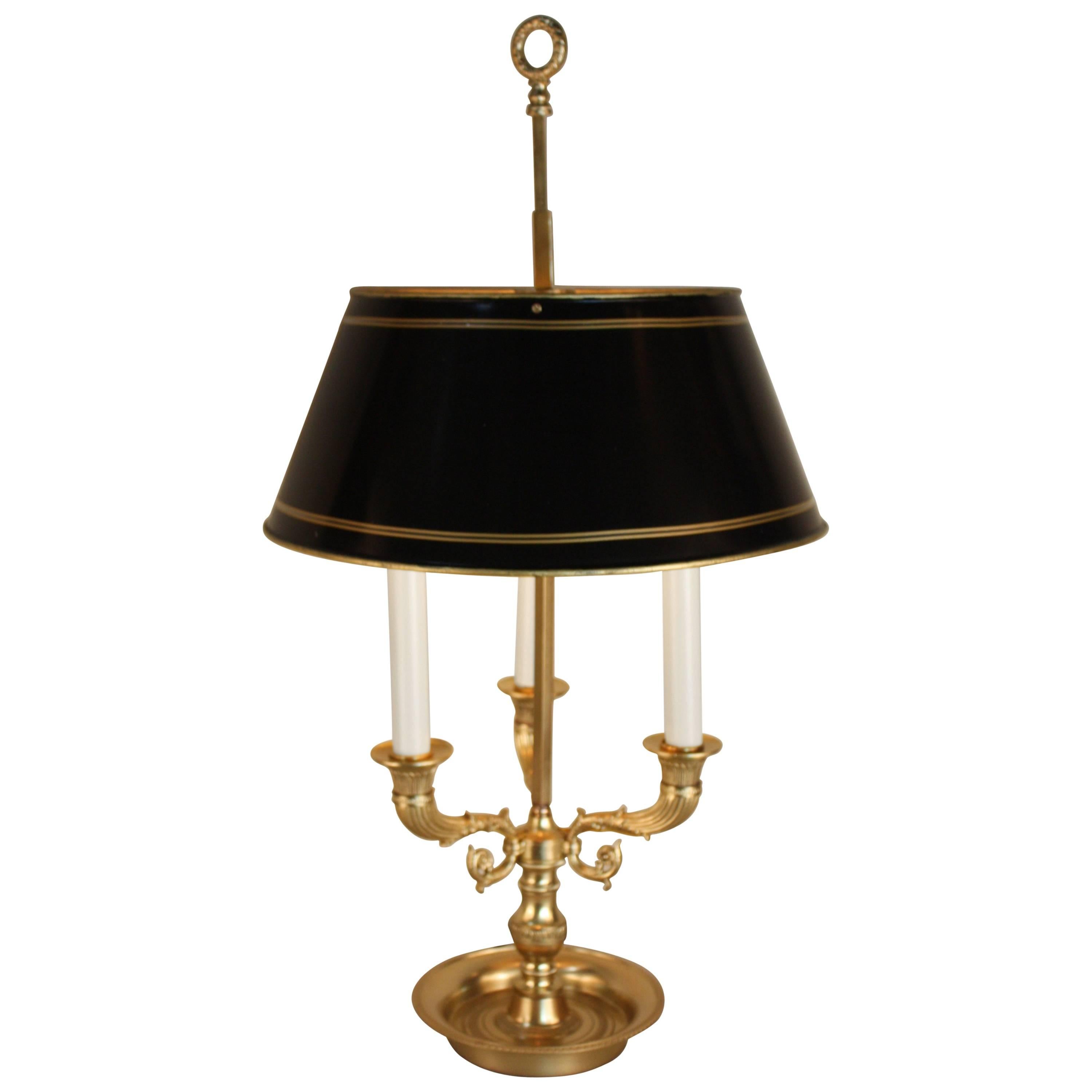 French Bronze Bouillotte Desk or Table Lamp