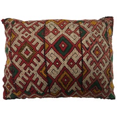 Cuscino tribale vintage berbero marocchino intrecciato a mano