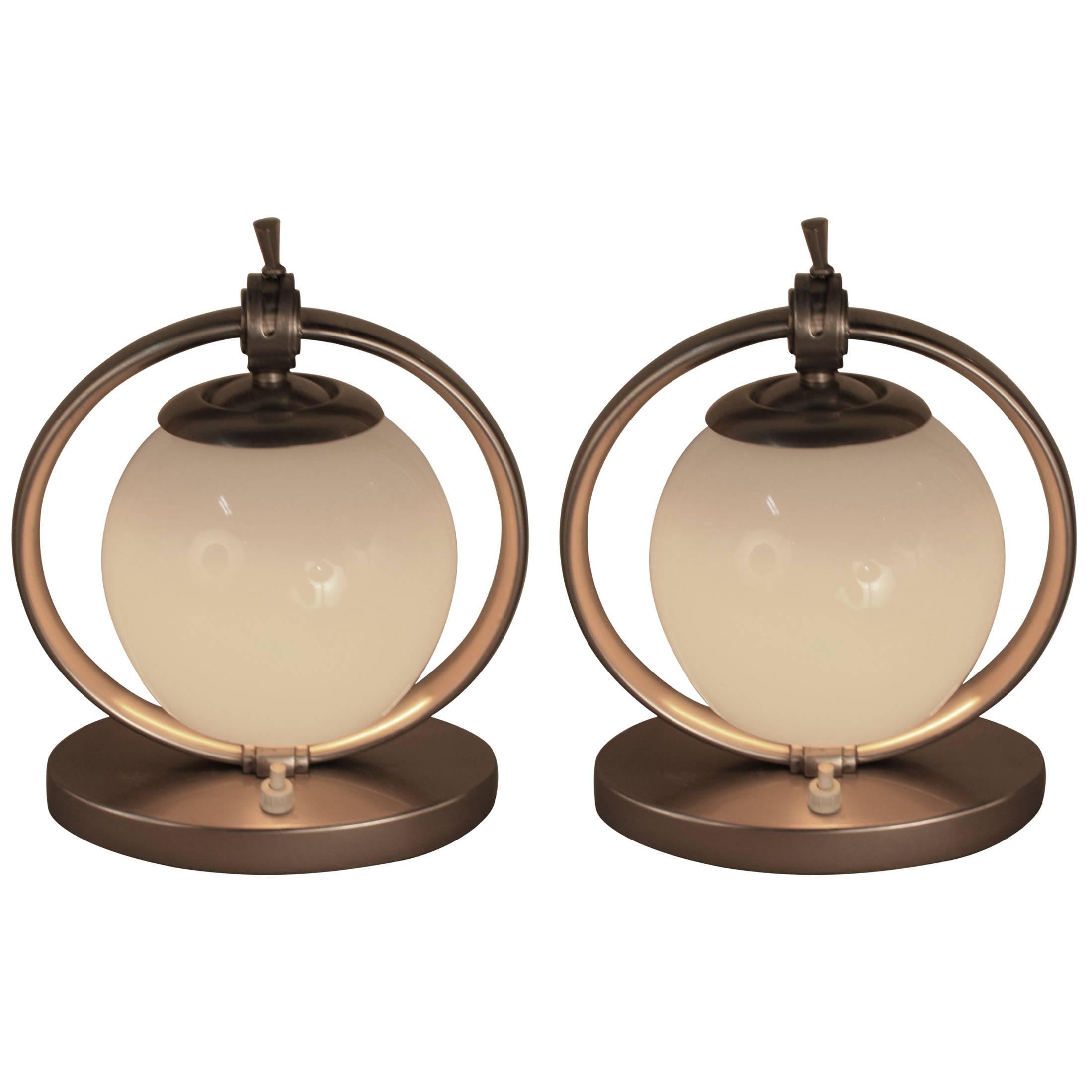 Pair of Mid-Century Modern Table Lamps by W F M