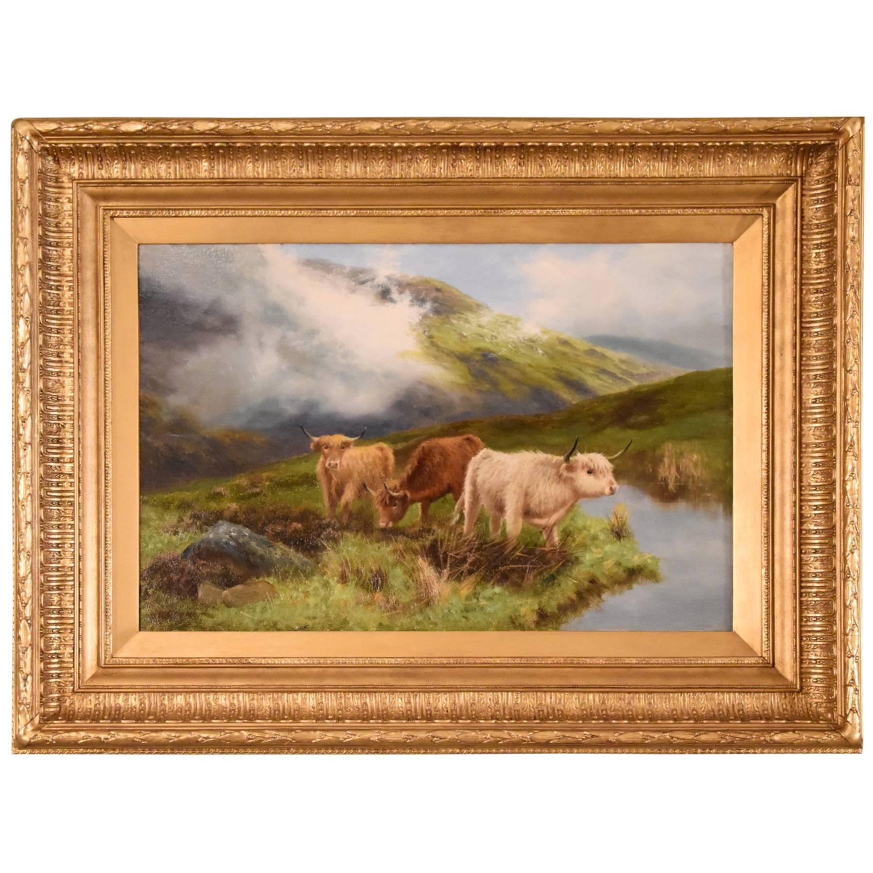 "Highland Cattle on the Glen" by C. Graham