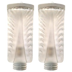 Pair of Palme Lalique Sconces