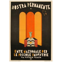 Italian Futurist Period Exhibition Poster by Mario Pompei, circa 1929 8