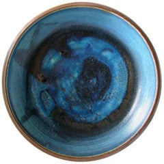 Toshiko Takaezu Stoneware Abstract Low Bowl Charger