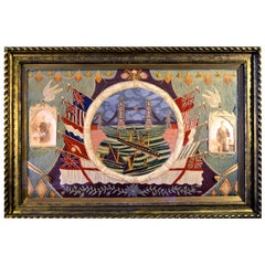Used Rare British Sailor's Woolwork of Tower Bridge and the River Thames