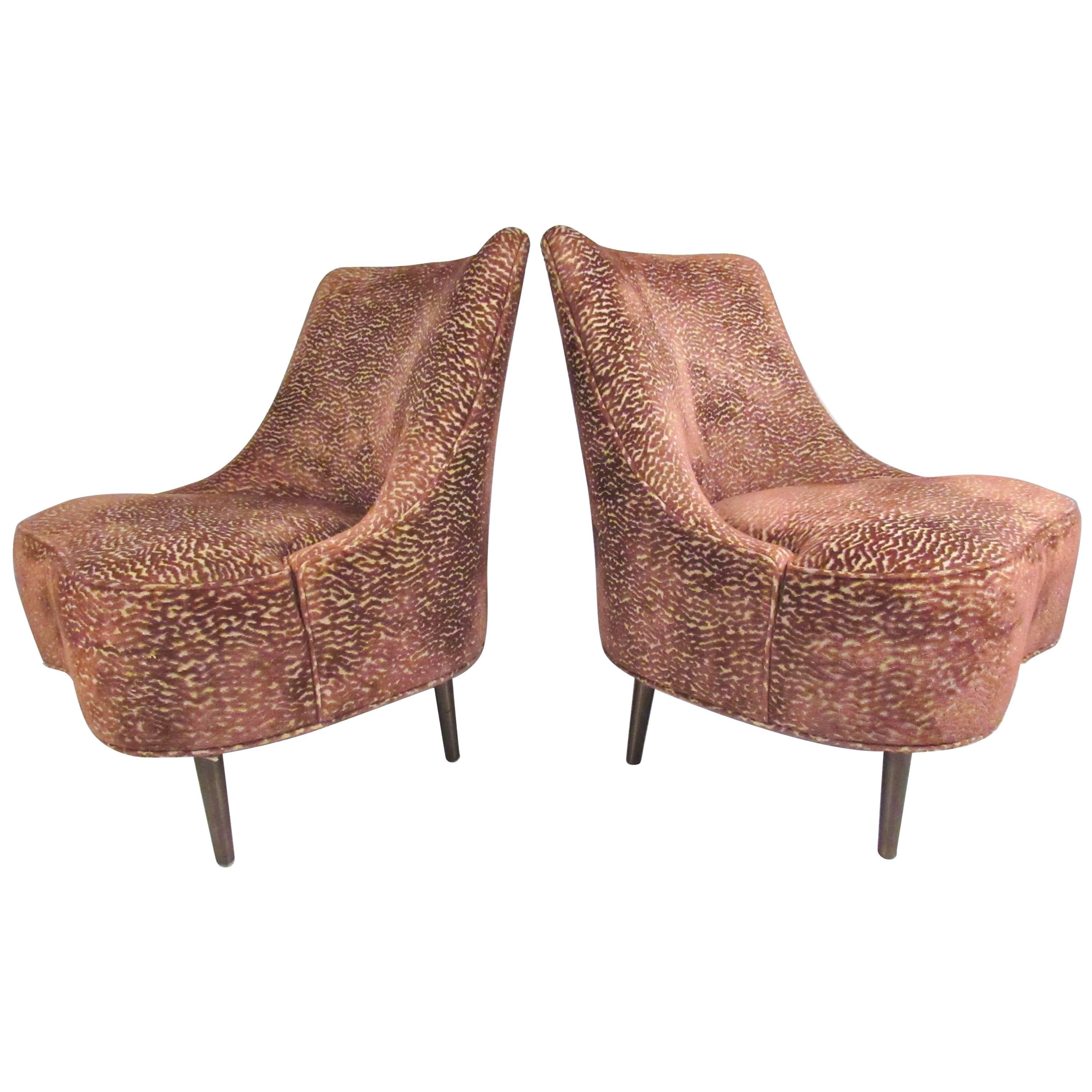 Pair of Vintage Dunbar Slipper Chairs by Edward Wormley