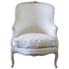 Painted and Upholstered French Bergere Chair