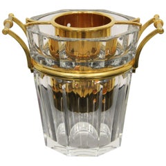 Vintage Baccarat Crystal Moulin Rouge Champagne Bucket, France, 1980