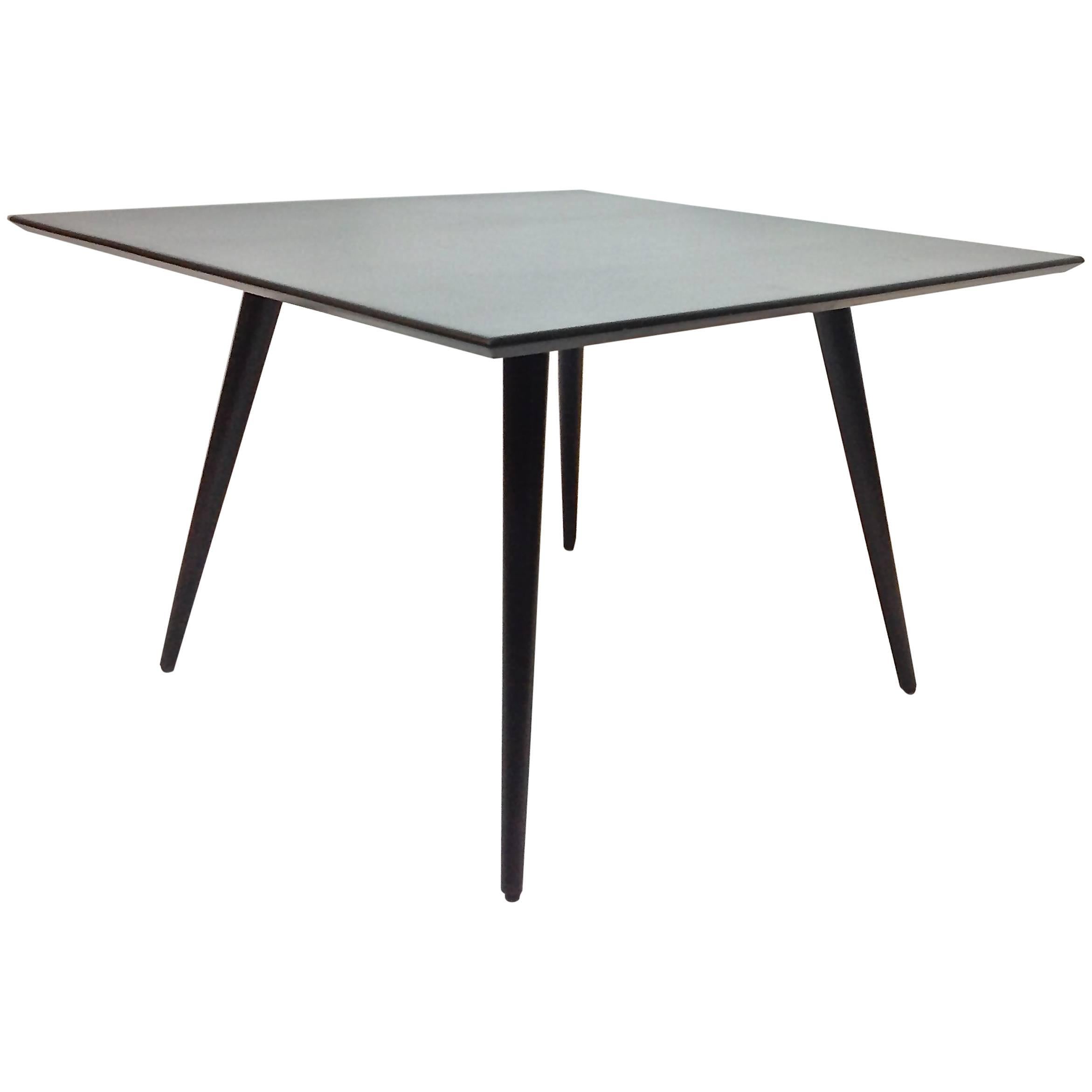Finely Formed Traditional Side Table by Paul McCobb in Matte Black For Sale