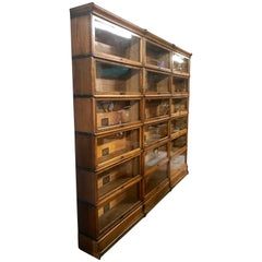 Used Monumental Globe Wernicke Oak Bookcase, Cincinnati, 18 Pieces