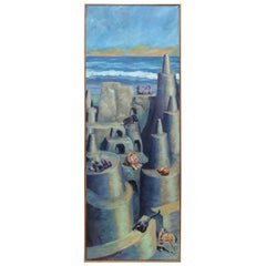 Surrealist Sandcastle Painting by Greg Lupton 5