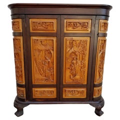 Intricately Carved Chinese Dry Bar 1