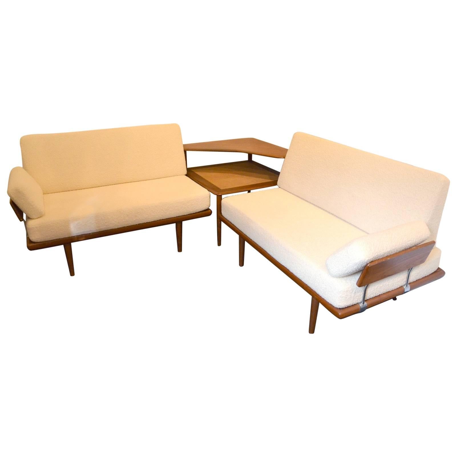 Huge Peter Hvidt Set of Table and Banquette Daybed, circa 1960 For Sale
