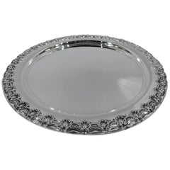 Antique Tiffany Sterling Silver Shell and Scroll Tray