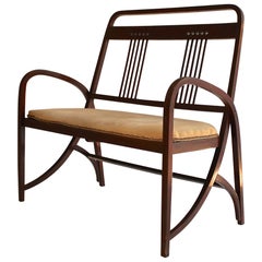 Thonet Model 511 Bentwood Bench, Vienna Secession, circa 1900