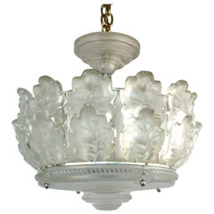 lustre "Chene" de Lalique