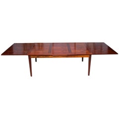 Large Skovby Danish Modern Rosewood Extension Dining Table